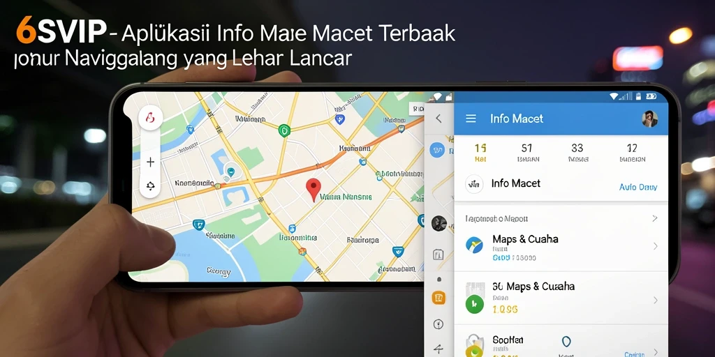 Antarmuka aplikasi 6SVIP yang menampilkan info kemacetan terkini.