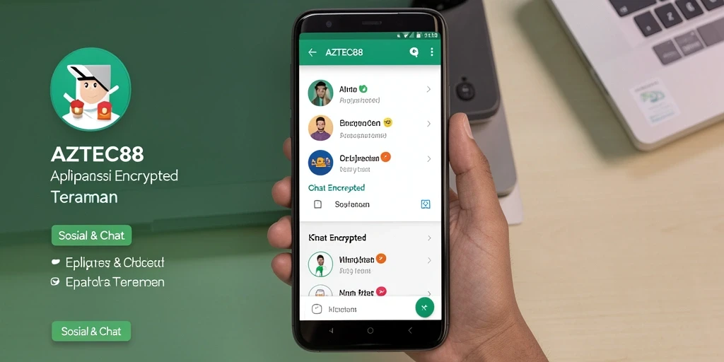 Antarmuka AZTEC88 yang menarik dan sederhana untuk penggunaan Chat Encrypted.