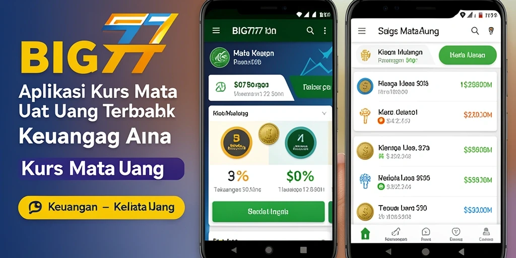 Tampilan antarmuka aplikasi BIG77 untuk kurs mata uang yang informatif.