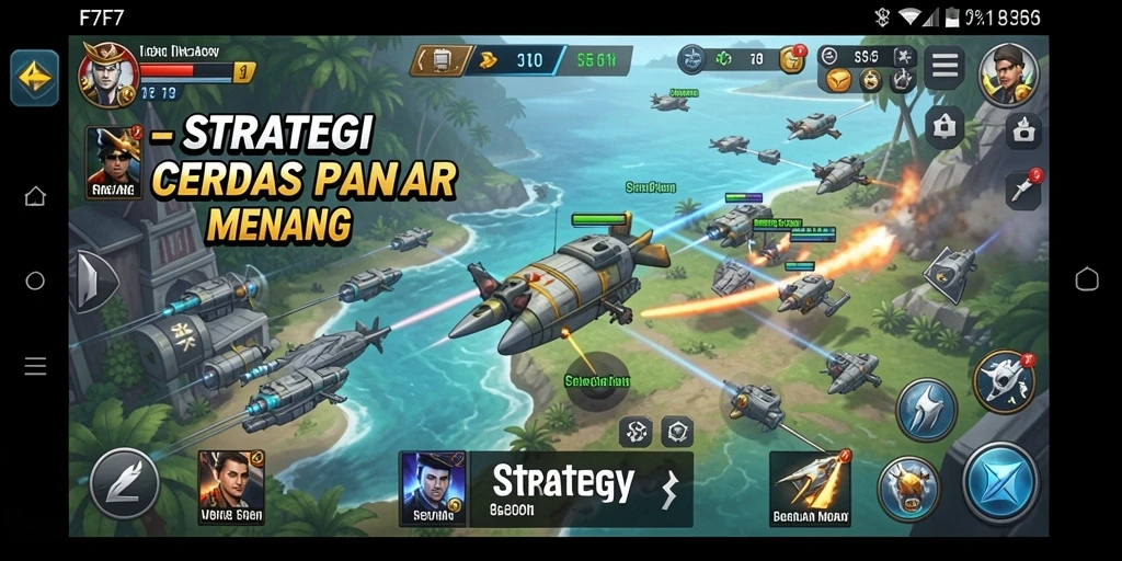 Antarmuka permainan F7F7 yang menarik dan strategis.
