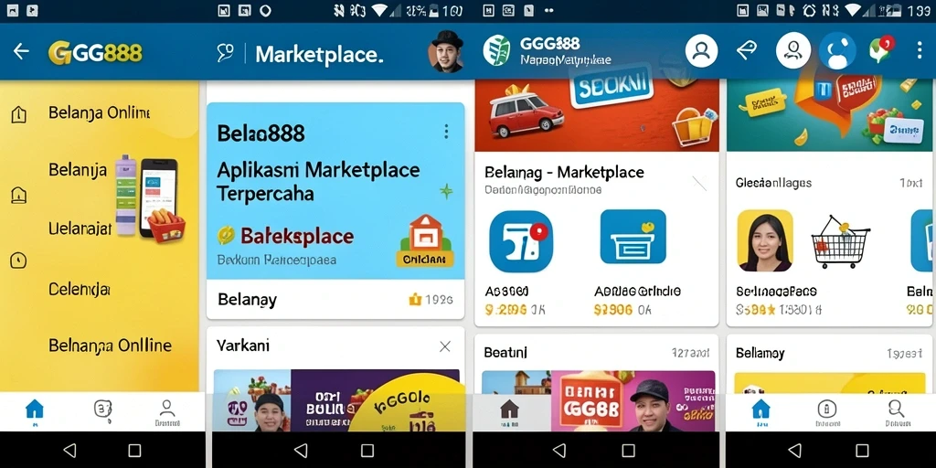 Antarmuka aplikasi GGG888 yang modern dan fungsional.