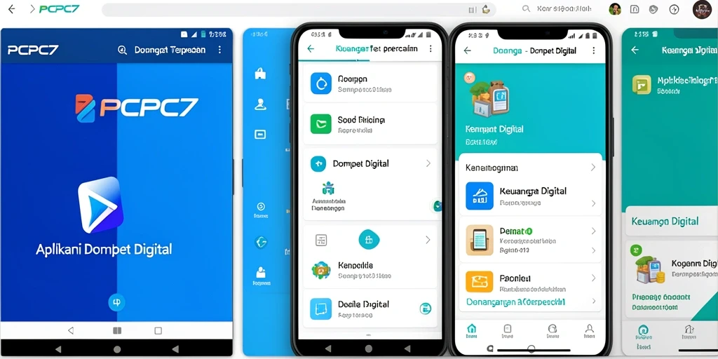 Antarmuka aplikasi Dompet Digital PCPC7 yang modern dan intuitif.