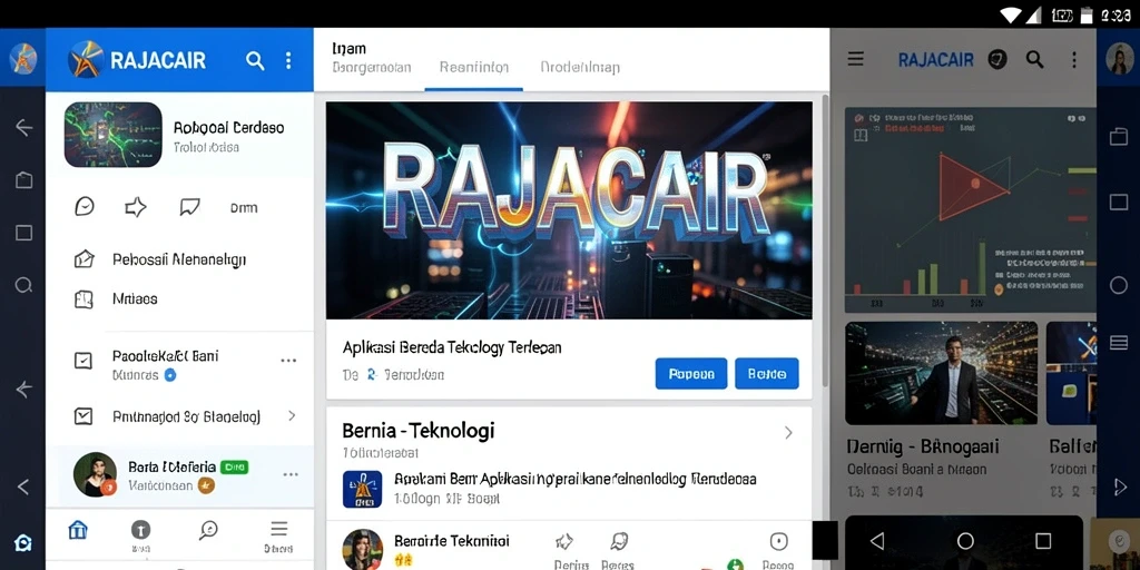 Tampilan antarmuka aplikasi RAJACAIR yang modern dan informatif.