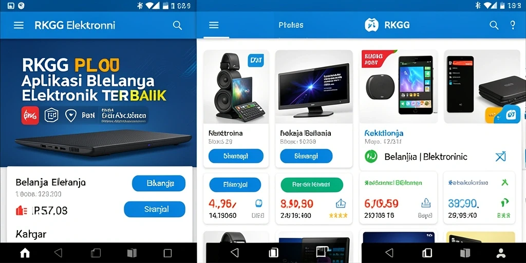 Tampilan antarmuka RKGG saat berbelanja elektronik dengan fitur pencarian yang mudah.