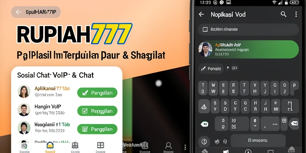 Tampilan antarmuka <strong>RUPIAH777</strong> yang modern untuk VoIP Panggilan.