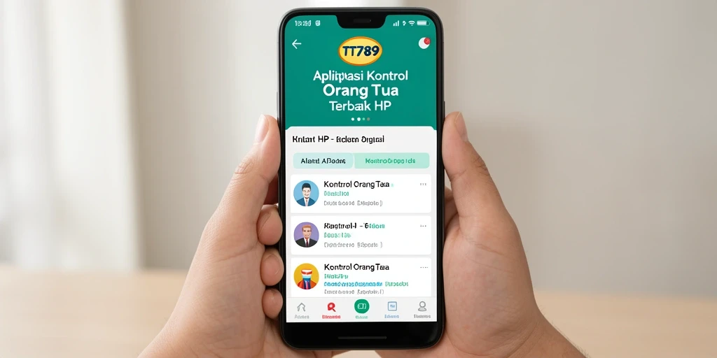Antarmuka pengguna TT789 yang sederhana dan fungsional untuk kontrol orang tua.