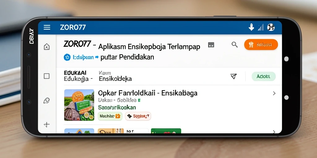 Tampilan antarmuka ZORO77 yang informatif dan menarik.