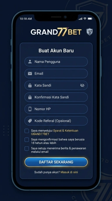 Panduan Registrasi Akun Grand77bet untuk Pengguna Android